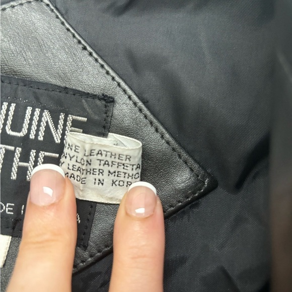 Vintage Geniune Leather Oversized Jacket size xl - Picture 3 of 7